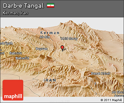 Satellite Panoramic Map of Darb-e Tangal