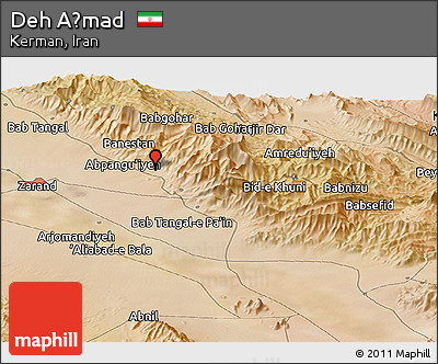 Satellite Panoramic Map of Deh Aḩmad