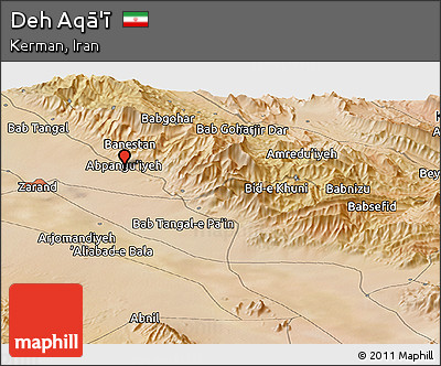 Satellite Panoramic Map of Deh Aqā'ī