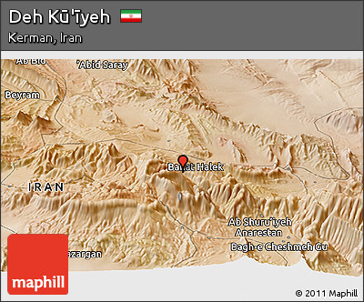 Satellite Panoramic Map of Deh Kū'īyeh