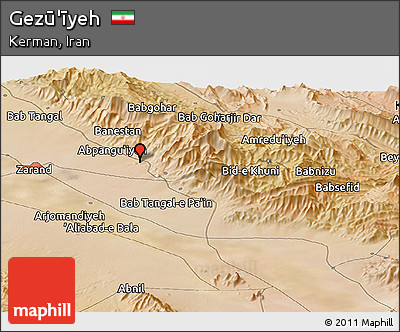 Satellite Panoramic Map of Gezū'īyeh