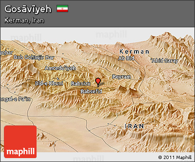 Satellite Panoramic Map of Gosāvīyeh