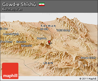 Satellite Panoramic Map of Gowd-e Shīshū