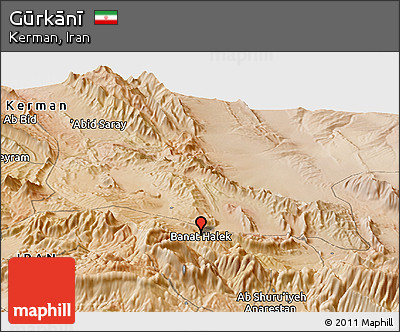 Satellite Panoramic Map of Gūrkānī