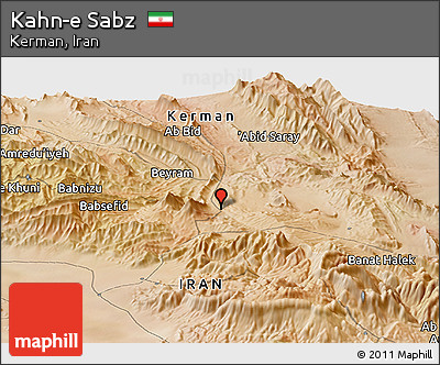 Satellite Panoramic Map of Kahn-e Sabz