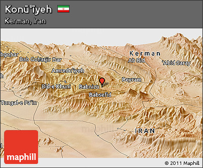Satellite Panoramic Map of Konū'īyeh