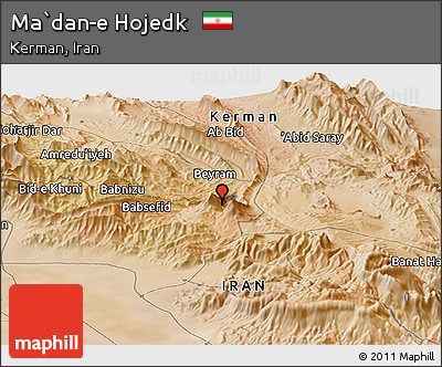 Satellite Panoramic Map of Ma`dan-e Hojedk