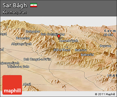 Satellite Panoramic Map of Sar Bāgh