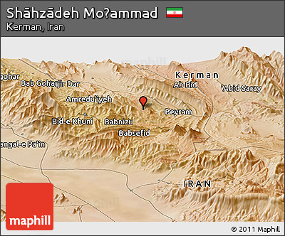 Satellite Panoramic Map of Shāhzādeh Moḩammad