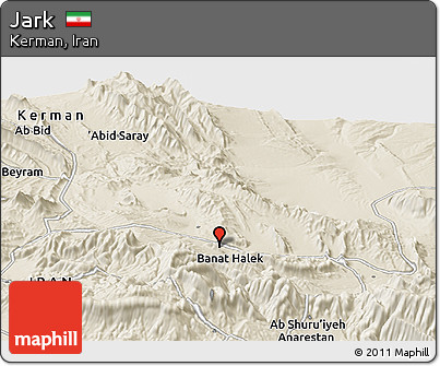 Shaded Relief Panoramic Map of Jark