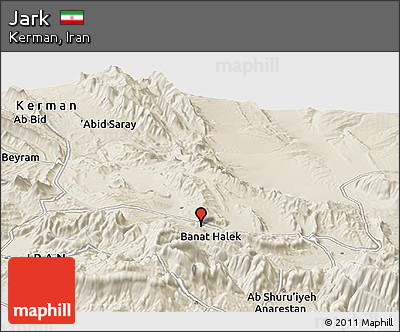 Shaded Relief Panoramic Map of Jark