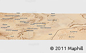 Satellite Panoramic Map of the area around 30° 42' 29" N, 5° 1' 30" W