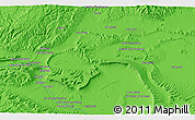 Political 3D Map of the area around 30° 42' 29" N, 5° 52' 30" W