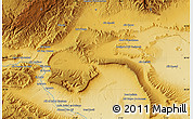 Physical Map of the area around 30° 42' 29" N, 5° 52' 30" W