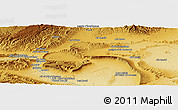 Physical Panoramic Map of the area around 30° 42' 29" N, 5° 52' 30" W