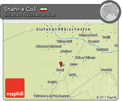 Physical 3D Map of Shahr-e Golī