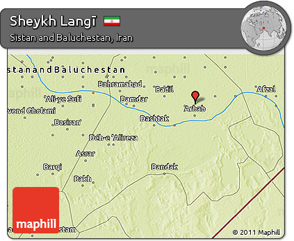 Physical 3D Map of Sheykh Langī