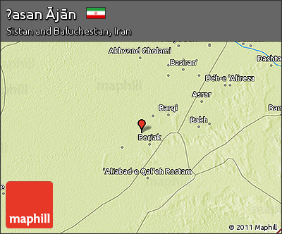 Physical 3D Map of Ḩasan Ājān