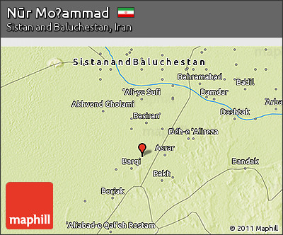 Physical 3D Map of Nūr Moḩammad
