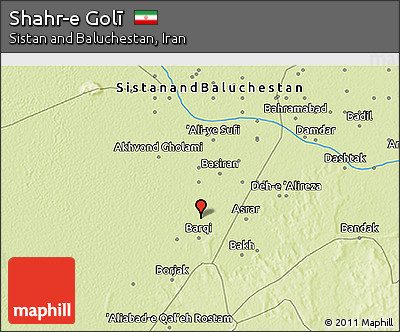 Physical 3D Map of Shahr-e Golī