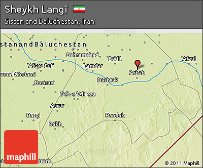 Physical 3D Map of Sheykh Langī