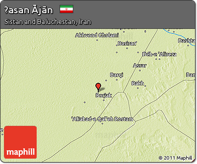 Physical 3D Map of Ḩasan Ājān