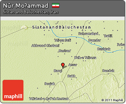 Physical 3D Map of Nūr Moḩammad