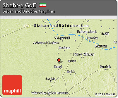 Physical 3D Map of Shahr-e Golī