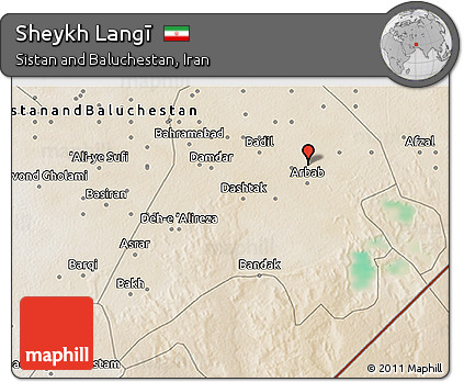 Satellite 3D Map of Sheykh Langī
