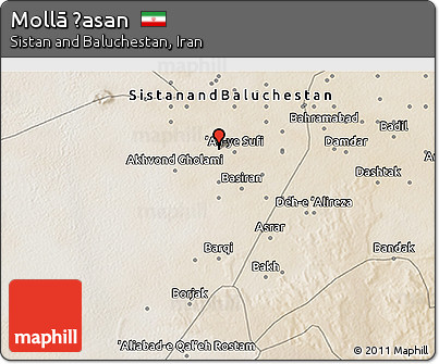 Satellite 3D Map of Mollā Ḩasan