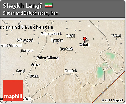 Satellite 3D Map of Sheykh Langī