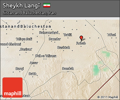 Satellite 3D Map of Sheykh Langī
