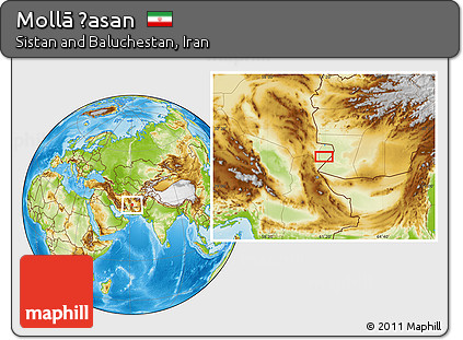 Physical Location Map of Mollā Ḩasan