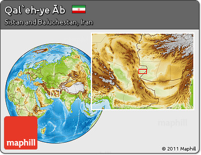 Physical Location Map of Qal`eh-ye Āb