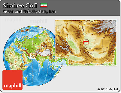 Physical Location Map of Shahr-e Golī