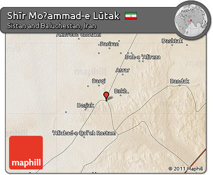 Satellite Map of Shīr Moḩammad-e Lūtak
