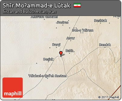 Satellite Map of Shīr Moḩammad-e Lūtak