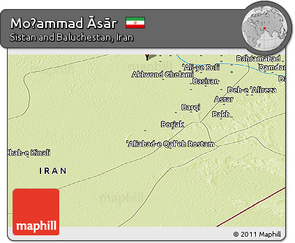 Physical Panoramic Map of Moḩammad Āsār
