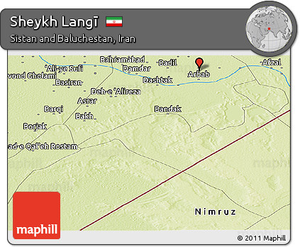 Physical Panoramic Map of Sheykh Langī