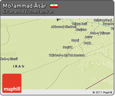 Physical Panoramic Map of Moḩammad Āsār