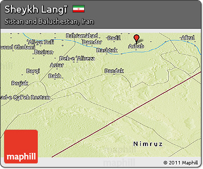 Physical Panoramic Map of Sheykh Langī