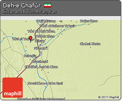 Physical 3D Map of Deh-e Ghafūr