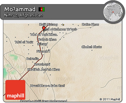 Satellite 3D Map of Moḩammad