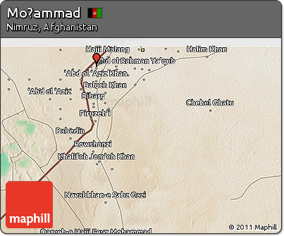 Satellite 3D Map of Moḩammad
