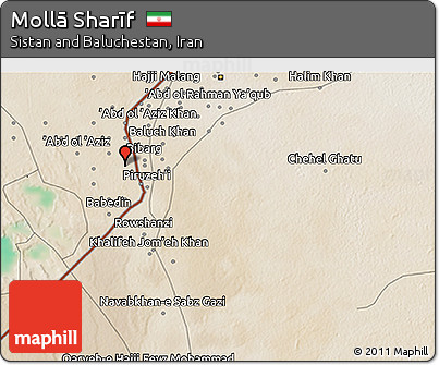 Satellite 3D Map of Mollā Sharīf