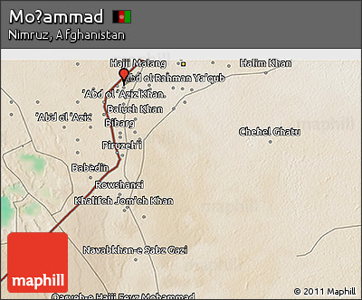 Satellite 3D Map of Moḩammad
