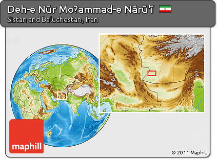 Physical Location Map of Deh-e Nūr Moḩammad-e Nārū'ī