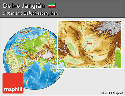 Physical Location Map of Deh-e Jangīān