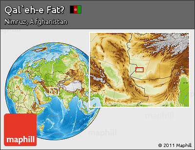 Physical Location Map of Qal`eh-e Fatḩ