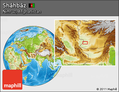 Physical Location Map of Shāhbāz